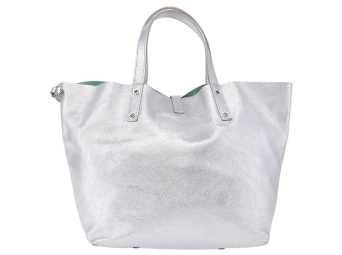 Autre Marque Borsa a mano TIFFANY&Co. in pelle argento Auth 193028A - vista 2