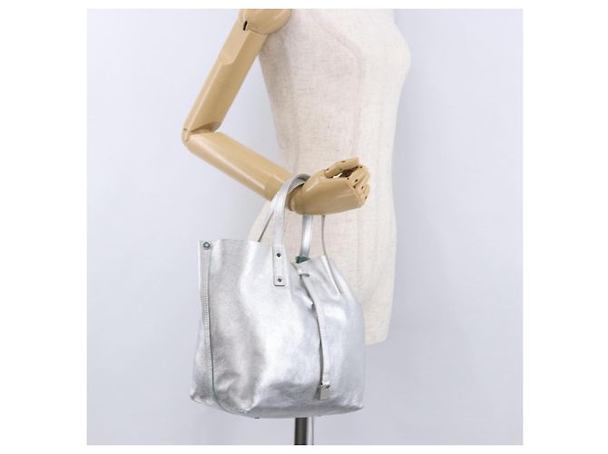 Autre Marque Borsa a mano TIFFANY&Co. in pelle argento Auth 193028A - vista 22