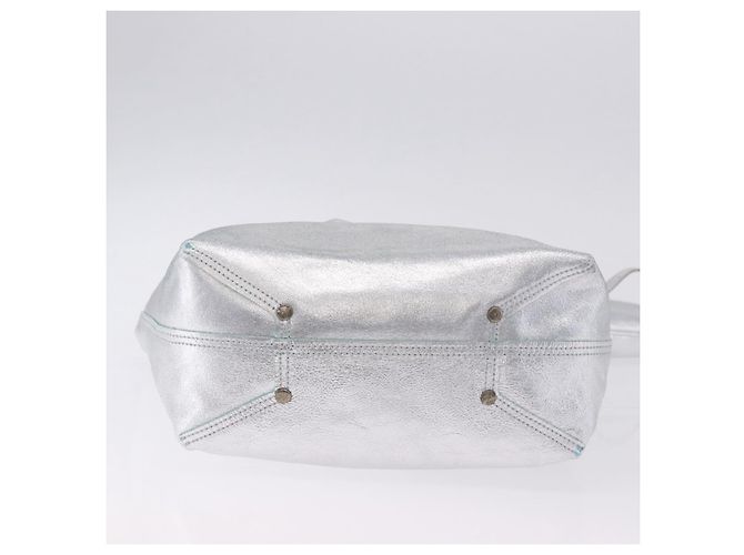 Autre Marque Borsa a mano TIFFANY&Co. in pelle argento Auth 193028A - vista 5