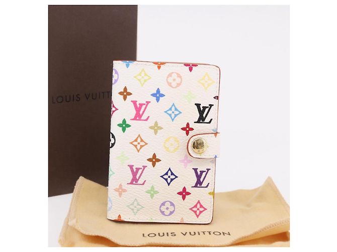 LOUIS VUITTON Monogram Multicolor Carnet de Val Mini Agenda M92653 Auth 192033V Bianco - vista 12