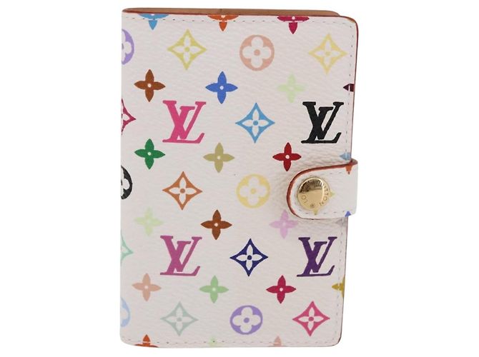 LOUIS VUITTON Monogram Multicolor Carnet de Val Mini Agenda M92653 Auth 192033V Bianco - vista 13