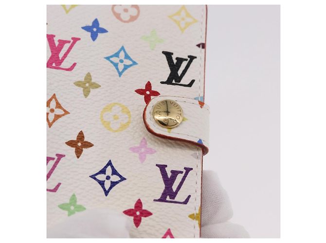 LOUIS VUITTON Monogram Multicolor Carnet de Val Mini Agenda M92653 Auth 192033V Bianco - vista 17