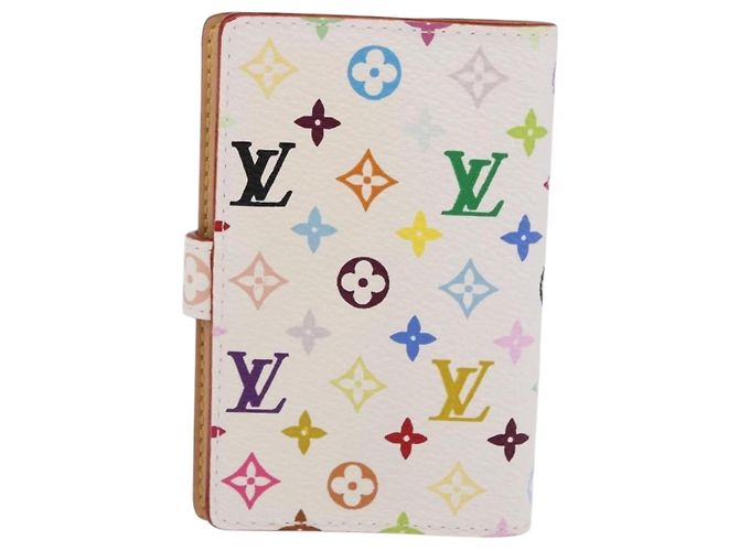 LOUIS VUITTON Monogram Multicolor Carnet de Val Mini Agenda M92653 Auth 192033V Bianco - vista 2