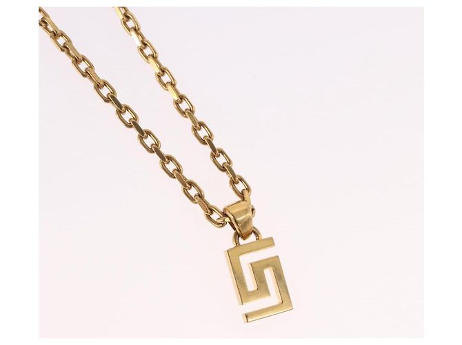 Collana Top Greca VERSACE Metallo Tonalità Oro Auth SW2537A - vista 3