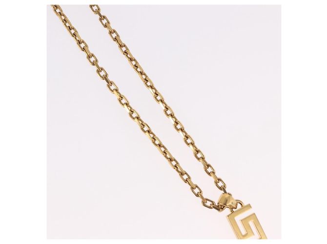 Collana Top Greca VERSACE Metallo Tonalità Oro Auth SW2537A - vista 4