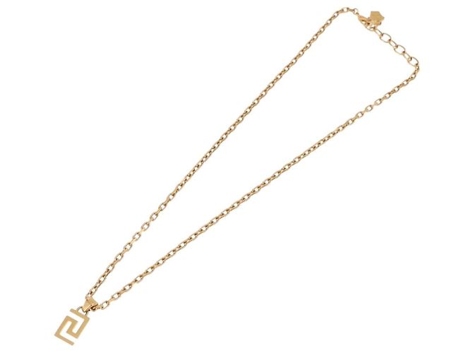 Collana Top Greca VERSACE Metallo Tonalità Oro Auth SW2537A - vista 8