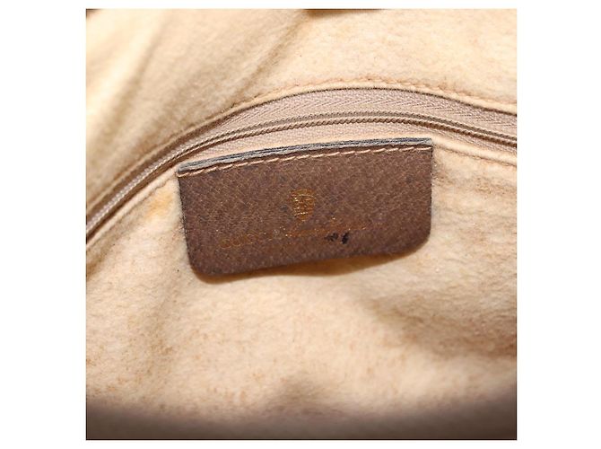 Borsa GUCCI GG Supreme Web Sherry Line PVC Beige Oro 41 02 039 Auth BA14425 D'oro - vista 17