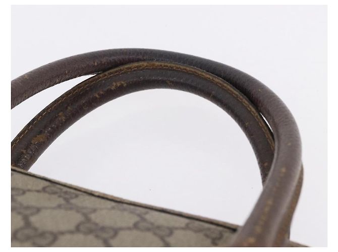 Borsa GUCCI GG Supreme Web Sherry Line PVC Beige Oro 41 02 039 Auth BA14425 D'oro - vista 8