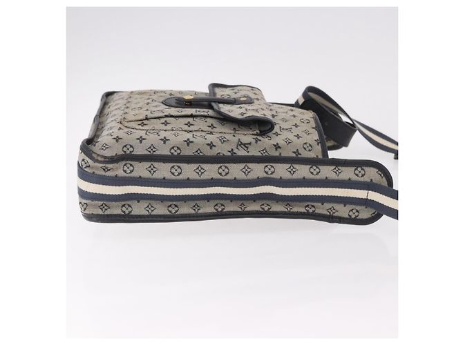LOUIS VUITTON Monogram Mini Besace Mary Kate Bag Navy M92320 LV Auth bs36145 Blu navy - vista 4