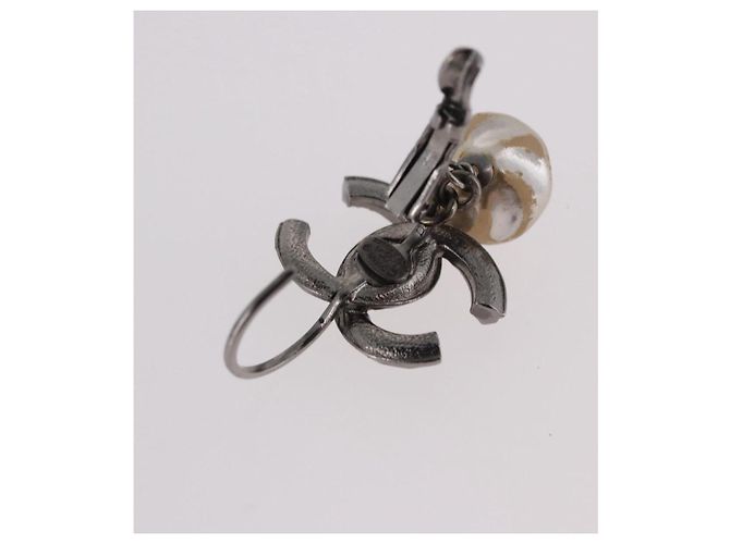 Orecchini CHANEL COCO Mark Pierce Earring metallo Silver CC Auth 189767A Argento - vista 10