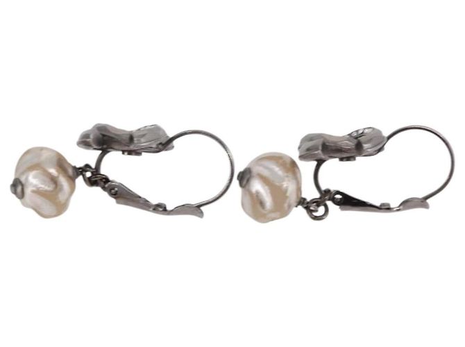 Orecchini CHANEL COCO Mark Pierce Earring metallo Silver CC Auth 189767A Argento - vista 15