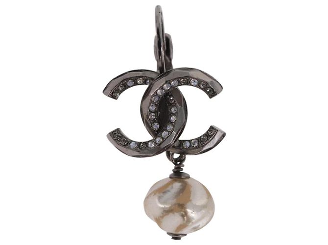Orecchini CHANEL COCO Mark Pierce Earring metallo Silver CC Auth 189767A Argento - vista 8