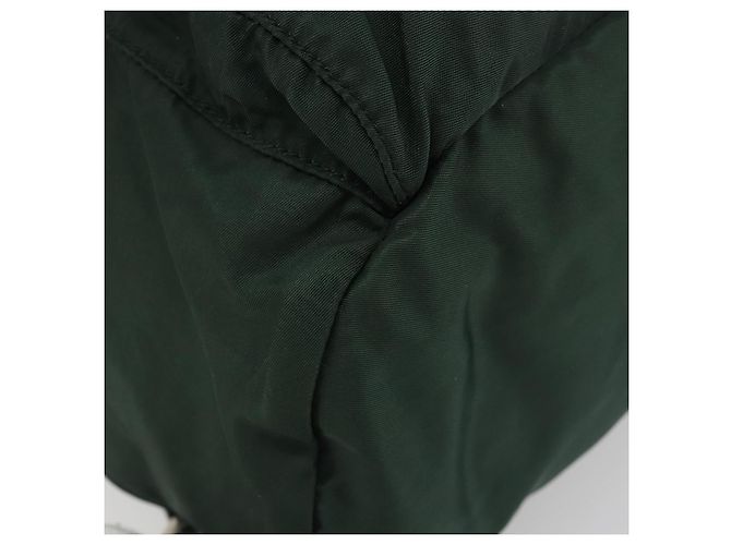 Zaino PRADA Nylon Verde Argento Auth mr2668 - vista 16