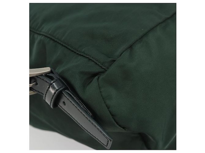 Zaino PRADA Nylon Verde Argento Auth mr2668 - vista 18