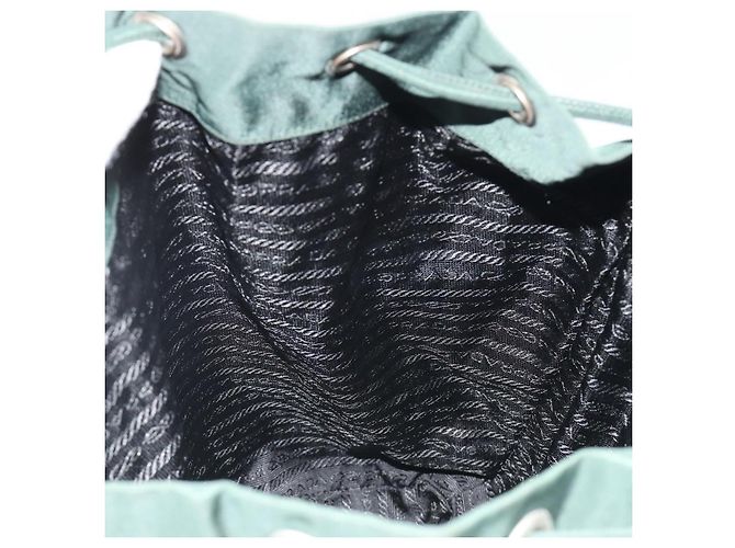 Zaino PRADA Nylon Verde Argento Auth mr2668 - vista 23
