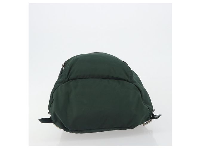 Zaino PRADA Nylon Verde Argento Auth mr2668 - vista 5