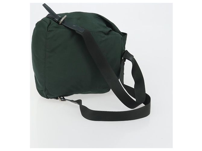 Zaino PRADA Nylon Verde Argento Auth mr2668 - vista 7