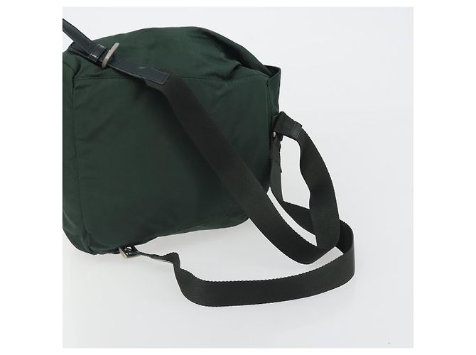 Zaino PRADA Nylon Verde Argento Auth mr2668 - vista 8