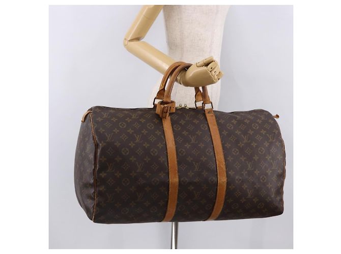 LOUIS VUITTON Bolso Boston Monogram Keepall 55 M41424 LV Auth 191508 Monograma - vista 24