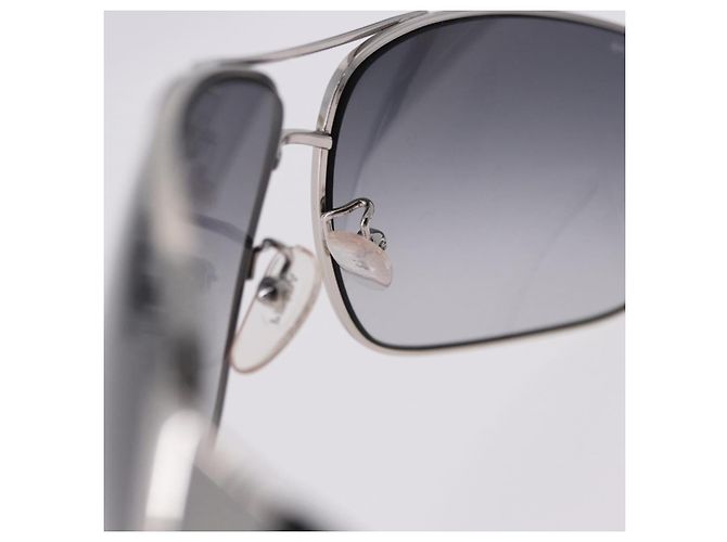 Lunettes de soleil PRADA en plastique White Brown Auth BA14346 Marron Blanc - vue 10