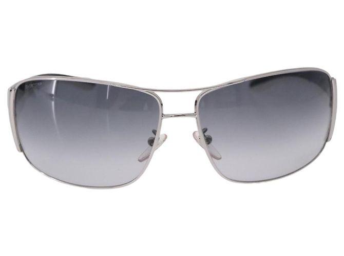 Lunettes de soleil PRADA en plastique White Brown Auth BA14346 Marron Blanc - vue 13