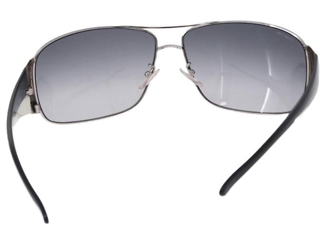 Lunettes de soleil PRADA en plastique White Brown Auth BA14346 Marron Blanc - vue 2