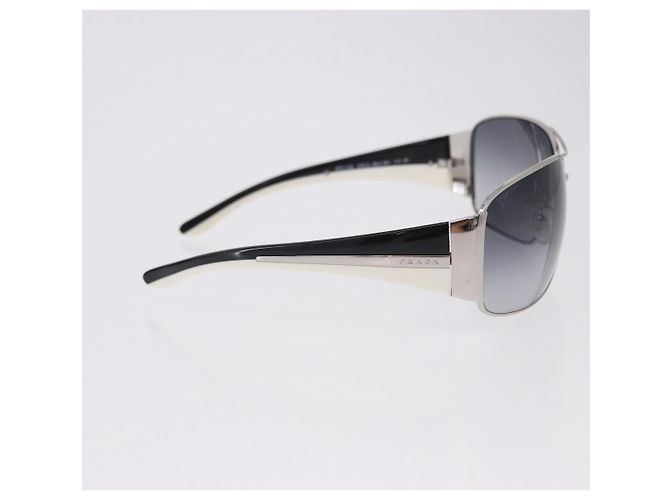 Lunettes de soleil PRADA en plastique White Brown Auth BA14346 Marron Blanc - vue 5