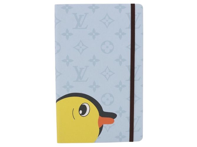 LOUIS VUITTON Notebook MM Jane Note Cover Light Blue GI1119 LV Auth 190665M - view 13
