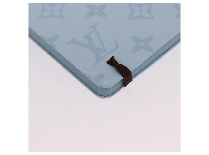 LOUIS VUITTON Notebook MM Jane Note Cover Light Blue GI1119 LV Auth 190665M - view 16