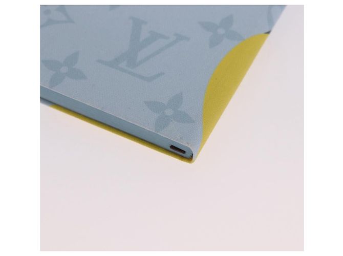LOUIS VUITTON Notebook MM Jane Note Cover Light Blue GI1119 LV Auth 190665M - view 17