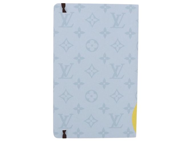LOUIS VUITTON Notebook MM Jane Note Cover Light Blue GI1119 LV Auth 190665M - view 2