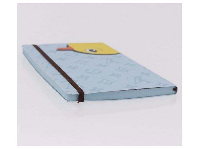 LOUIS VUITTON Notebook MM Jane Note Cover Light Blue GI1119 LV Auth 190665M - view 5