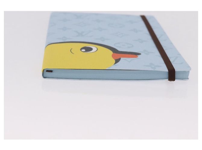 LOUIS VUITTON Notebook MM Jane Note Cover Light Blue GI1119 LV Auth 190665M - view 6