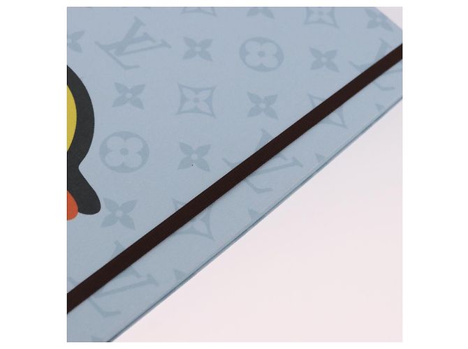 LOUIS VUITTON Notebook MM Jane Note Cover Light Blue GI1119 LV Auth 190665M - view 7