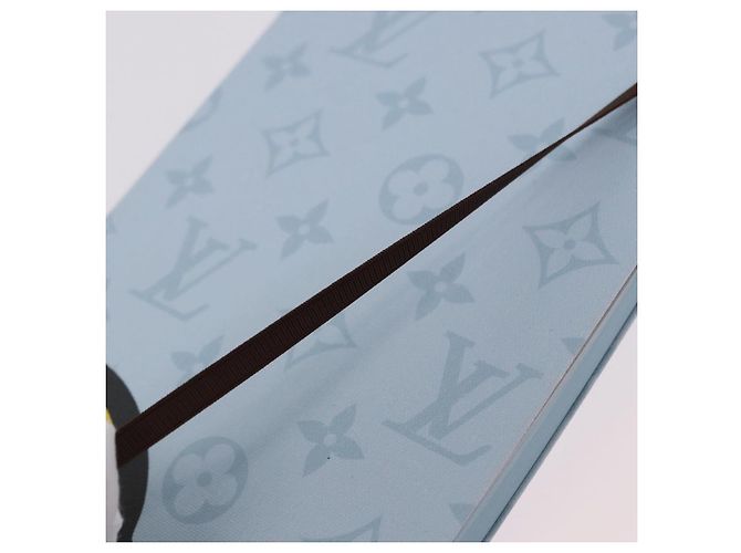LOUIS VUITTON Notebook MM Jane Note Cover Light Blue GI1119 LV Auth 190665M - view 8