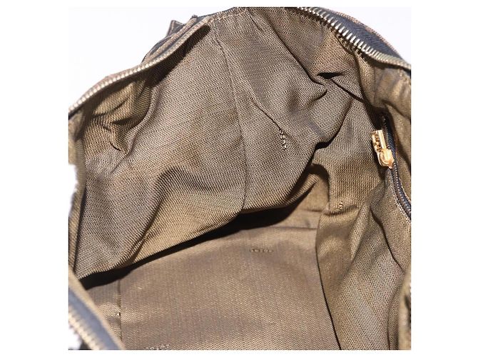 FENDI Zucca Canvas Vanity Hand Bag Brown Gold Auth 191739 Golden - view 21