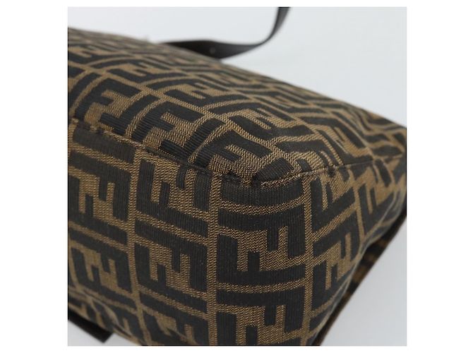 FENDI Zucca Canvas Mamma Baguette Shoulder Bag Marrone Nero Autentico BA14486V - vista 15