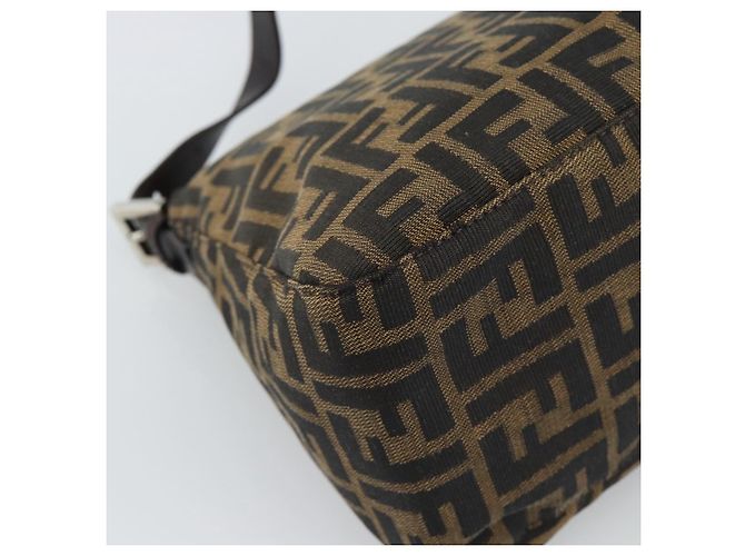 FENDI Zucca Canvas Mamma Baguette Shoulder Bag Marrone Nero Autentico BA14486V - vista 16
