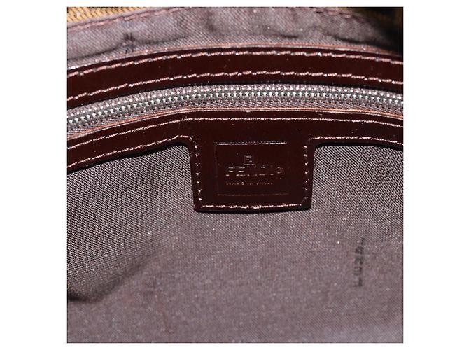 FENDI Zucca Canvas Mamma Baguette Shoulder Bag Marrone Nero Autentico BA14486V - vista 18