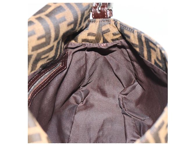 FENDI Zucca Canvas Mamma Baguette Shoulder Bag Marrone Nero Autentico BA14486V - vista 19