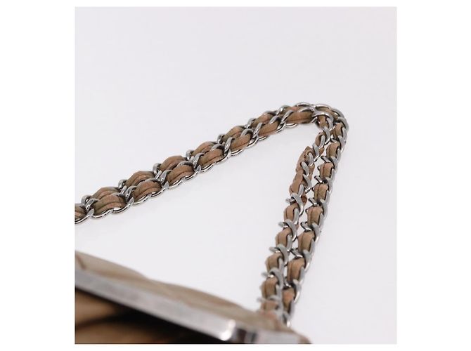 CHANEL Matelasse Chain Handbag Lammleder Braun Silber CC Auth yk20623A - Ansicht 14