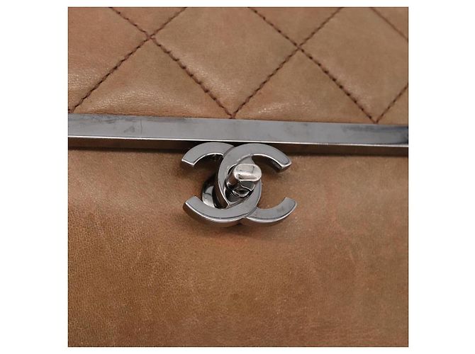 CHANEL Matelasse Chain Handbag Lammleder Braun Silber CC Auth yk20623A - Ansicht 18