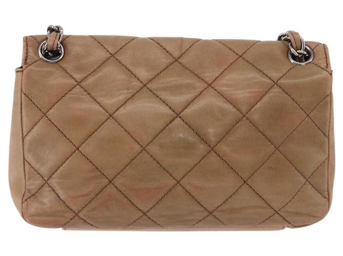 CHANEL Matelasse Chain Handbag Lammleder Braun Silber CC Auth yk20623A - Ansicht 2