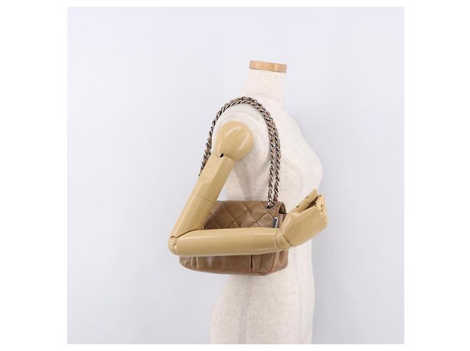 CHANEL Matelasse Chain Handbag Lammleder Braun Silber CC Auth yk20623A - Ansicht 24