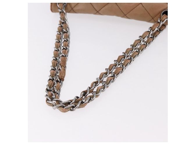 CHANEL Matelasse Chain Handbag Lammleder Braun Silber CC Auth yk20623A - Ansicht 8