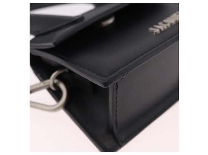 Borsa a tracolla JACQUEMUS in pelle 2way Black Silver Auth 191657V Nero Argento - vista 16