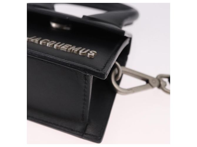 Borsa a tracolla JACQUEMUS in pelle 2way Black Silver Auth 191657V Nero Argento - vista 17
