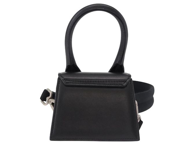 Borsa a tracolla JACQUEMUS in pelle 2way Black Silver Auth 191657V Nero Argento - vista 2