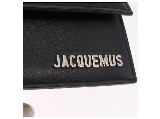 Borsa a tracolla JACQUEMUS in pelle 2way Black Silver Auth 191657V Nero Argento - vista 20