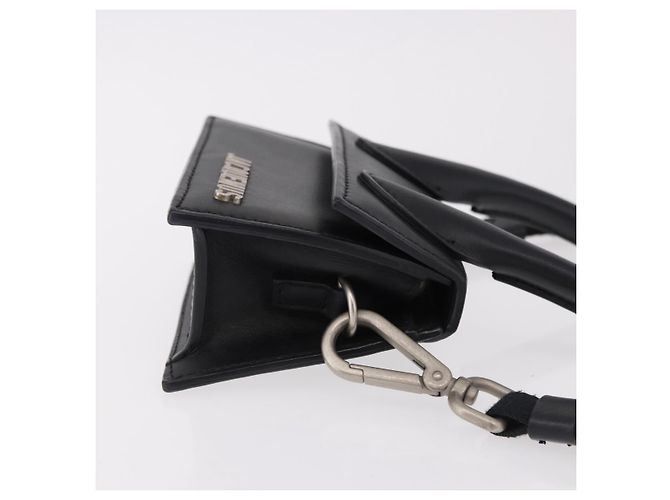 Borsa a tracolla JACQUEMUS in pelle 2way Black Silver Auth 191657V Nero Argento - vista 3